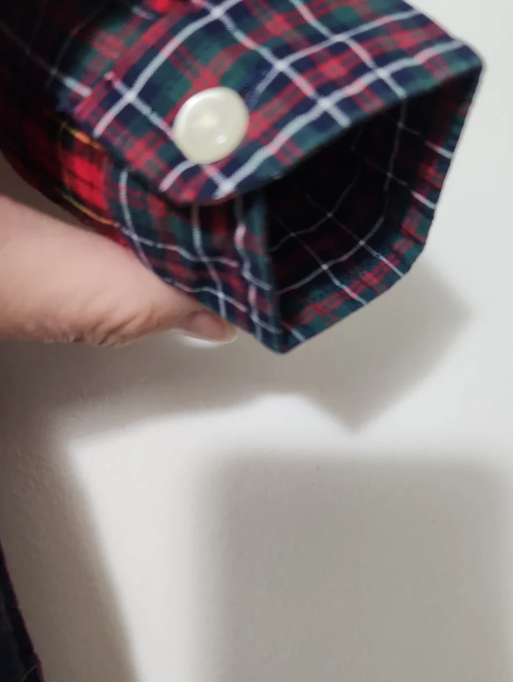 Ralph Lauren Multiplaid Baby Outfit with Green & Red Tartan Lining 9 Months